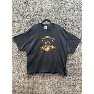 Vintage Delta United States Cavalry Skull Graphic Classic Casual Tee Size XXL